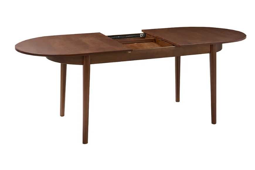 Masă extensibilă din lemn de frasin închis 180/220 cm 90 cm Beliani