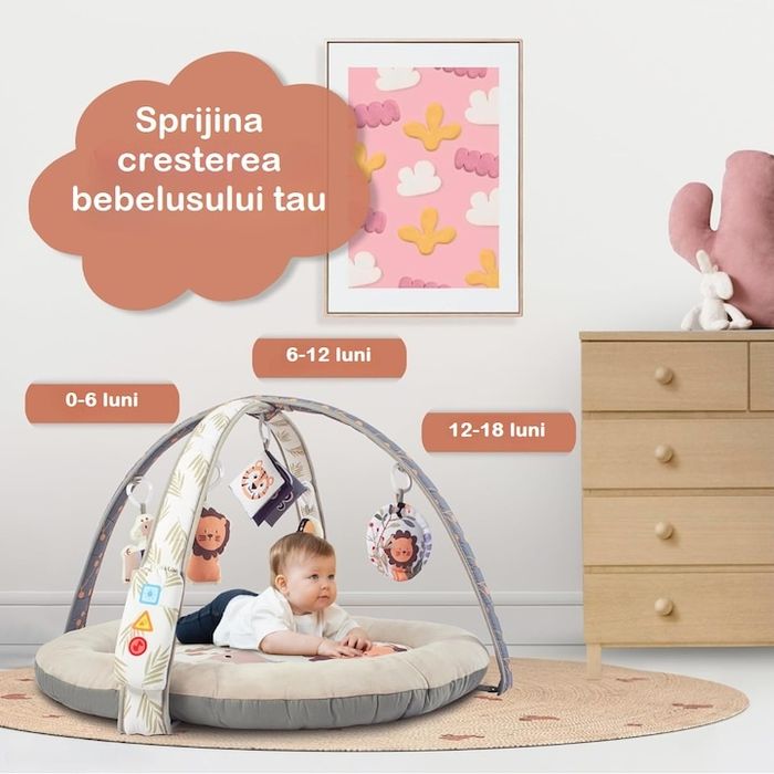 Salteluta Muzicala si Centru de Activitati cu Lumini, 5 Jucarii Senzor