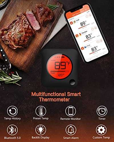 Термометър за месо BFOUR с 6 сонди и Bluetooth