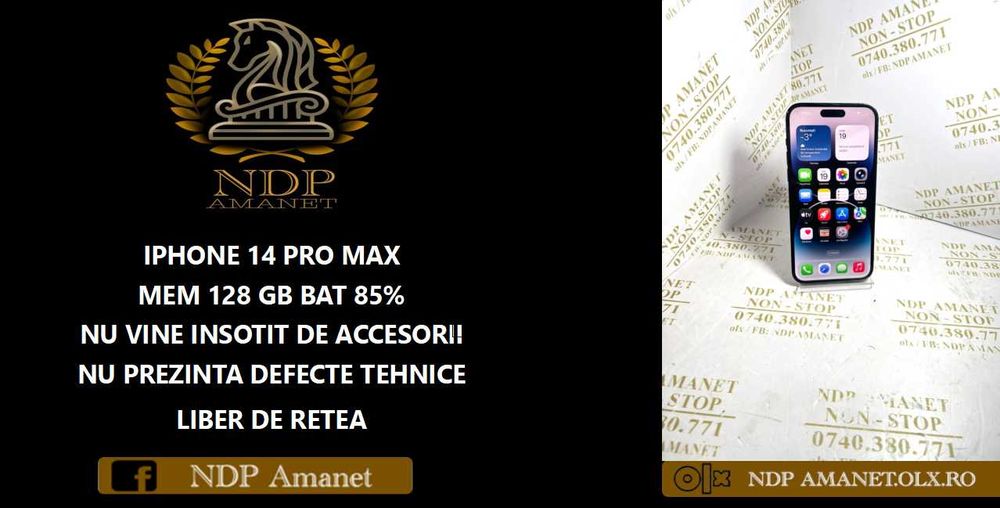 NDP Amanet Calea Mosilor 298 IPHONE 14 PRO MAX ( 47826)