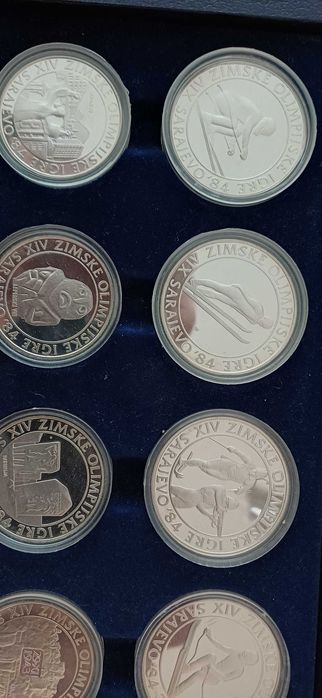 Сребърни монети Олимпийски игри Сараево 1984