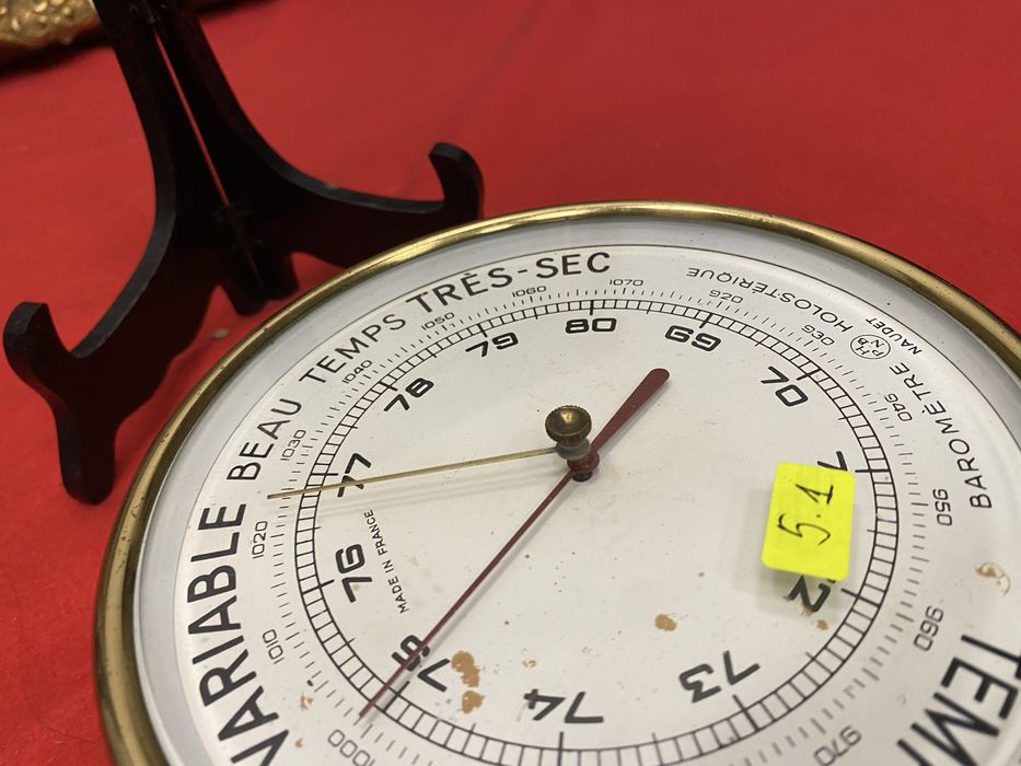 Френски барометър Naudet 1955 1965 месинг холостеричен модел