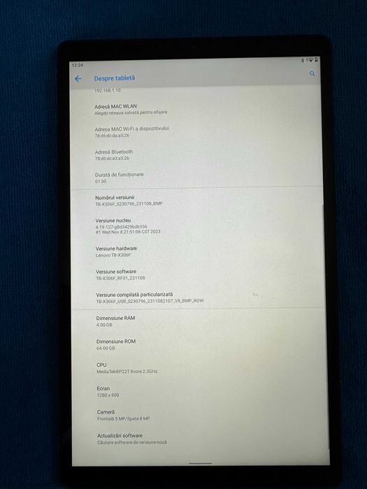 Vand tableta LENOVO, stare foarte buna, perfect functionala !!!