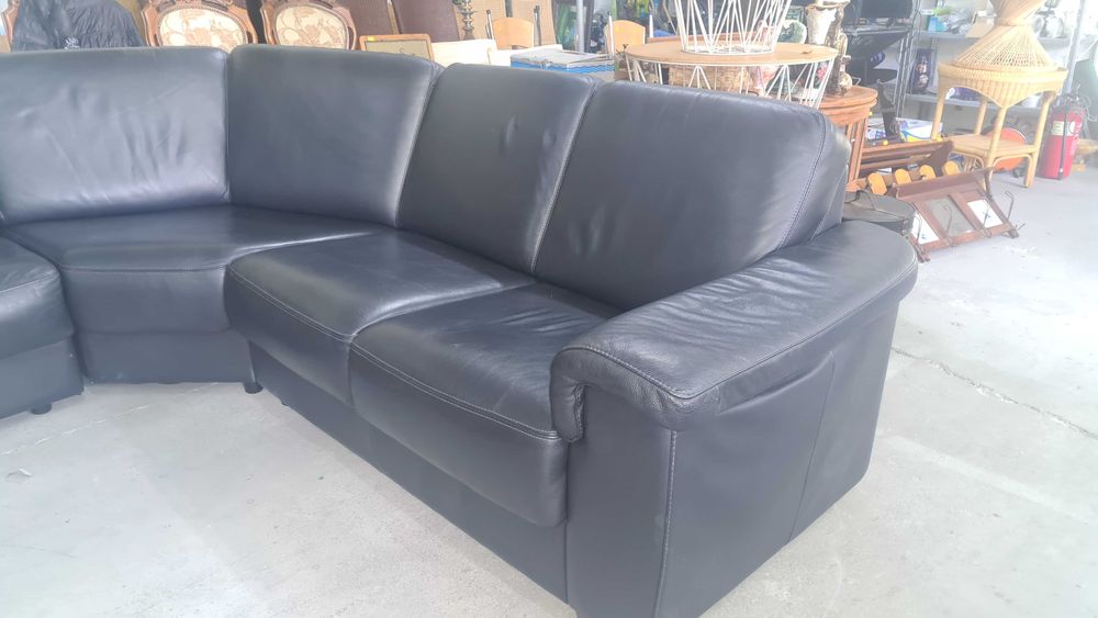 Ъглов кожен диван внос от Европа