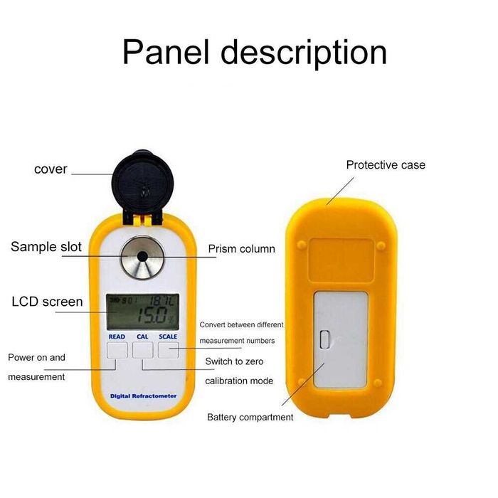 Цифровой рефрактометр с индексом преломления 0-90%