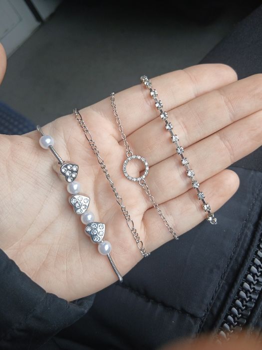 Set 4 brățări oțel inoxidabil elegante