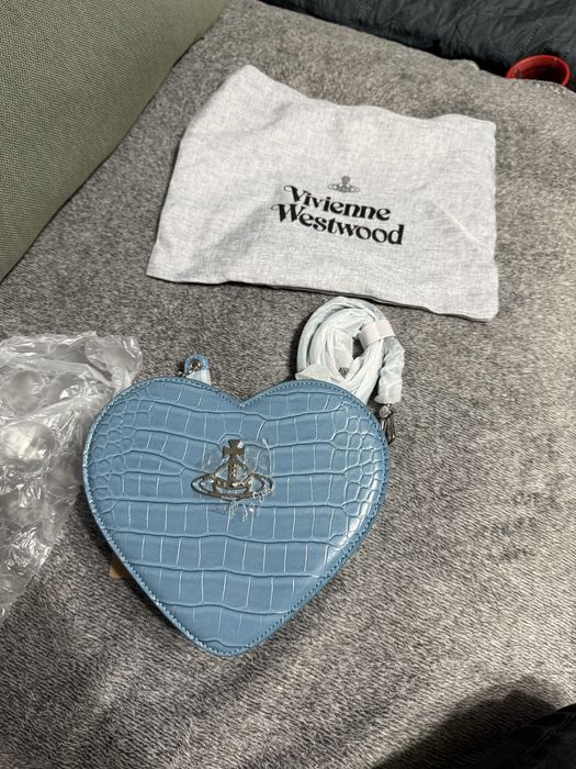 Geanta Vivienne Westwood Baby Blue din Piele