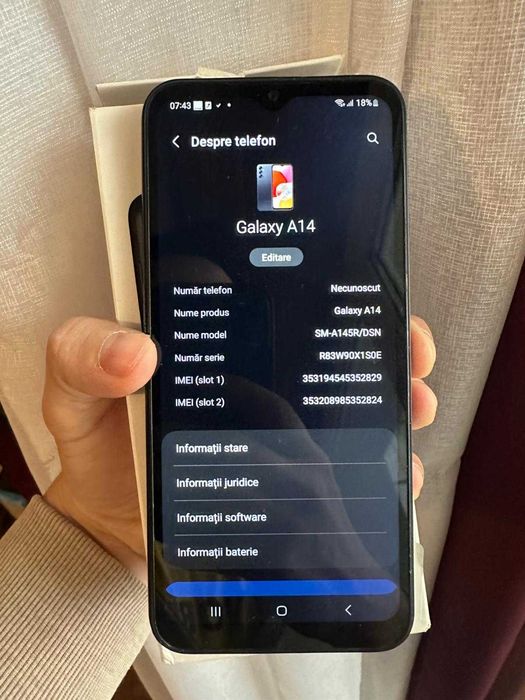 Samsung A14 64 GB 4 GB Liber de retea Baterie excelenta