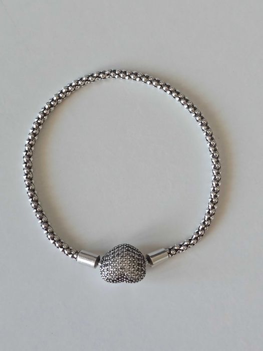Сребърна гривна Pandora (ALE S925) с висулка сърце