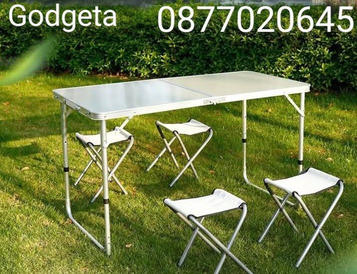 Къмпинг маса с 4 броя стола Це