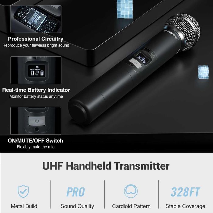 Безжични микрофони Phenyx Pro PTU-71-2H UHF