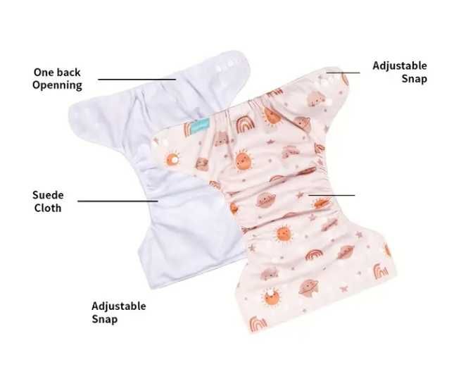 Водоустойчиви Регулируеми Бебешки Гащи За Многократна Употреба - НОВИ