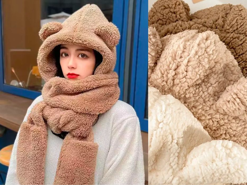 Шапка шарф варежки