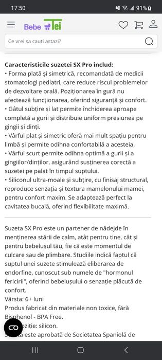 Set suzeta si biberon Suavinex