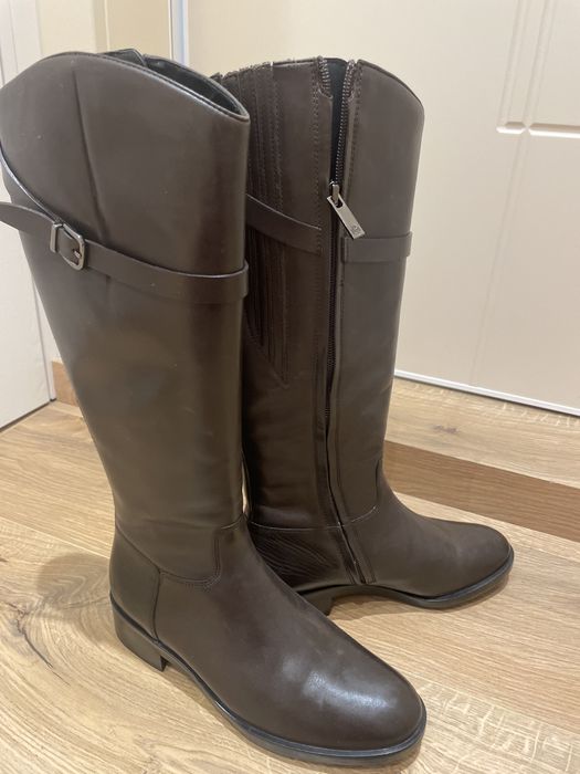 Hogl Кожени ботуши в тъмно кафяво