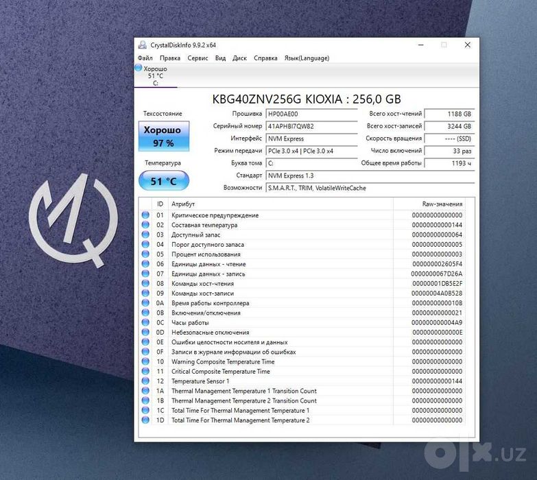 nvme 256gb ssd kioxia dostavka bor