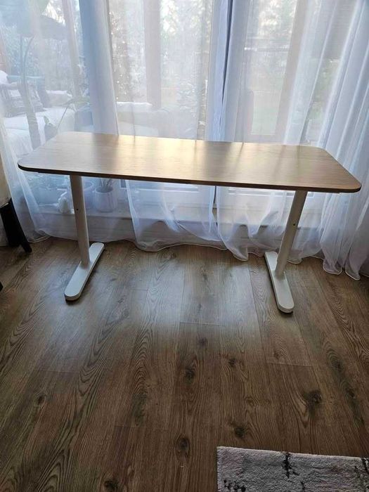 Birou IKEA blat stejar reglabil inaltime 70x140 cm. Bonus Scaun birou