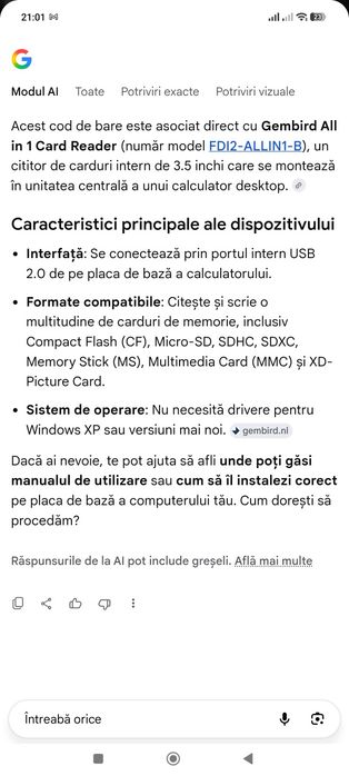 All in one card reader Gembird