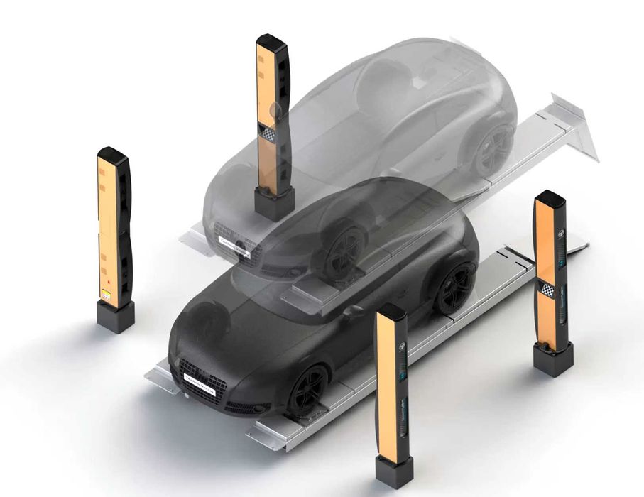 К-т безконтактен стенд за реглаж и ножичен вкопан подемник