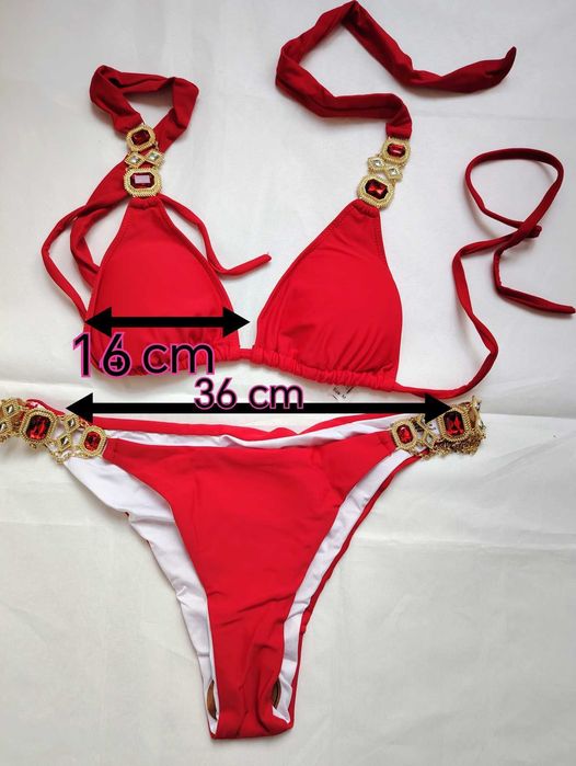 Costum baie sexy roșu