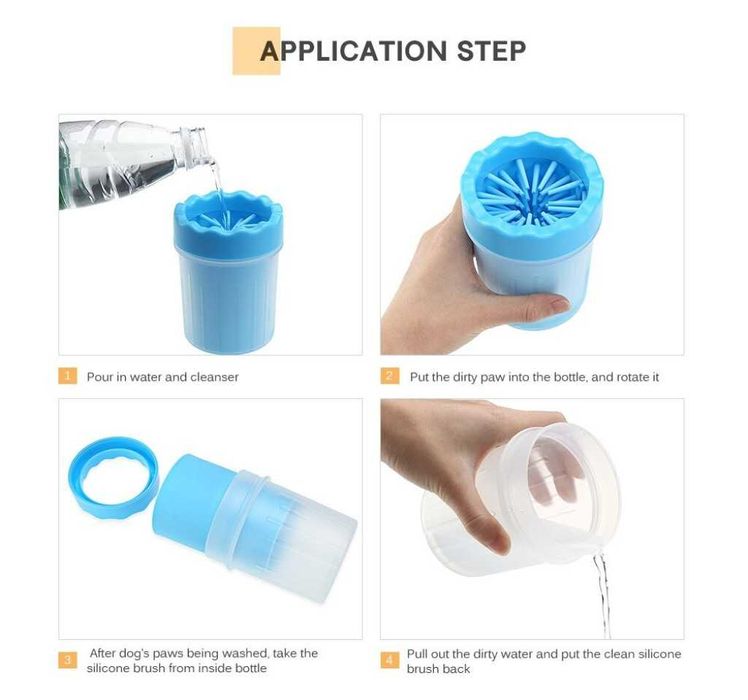 Уред със силиконови ресни за почистване на лапи на домашни любимци