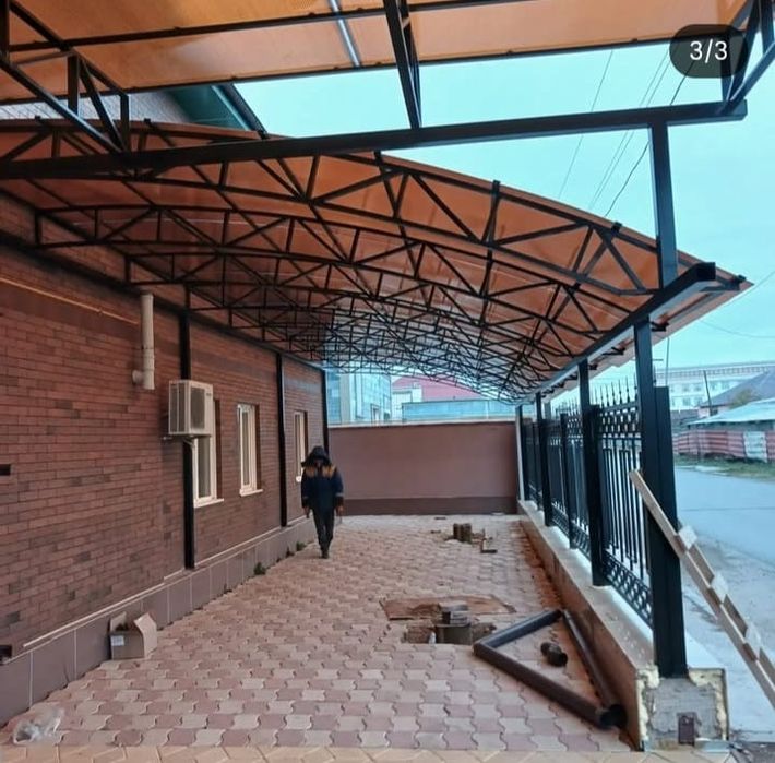 Сварочные работы Навес. Забор