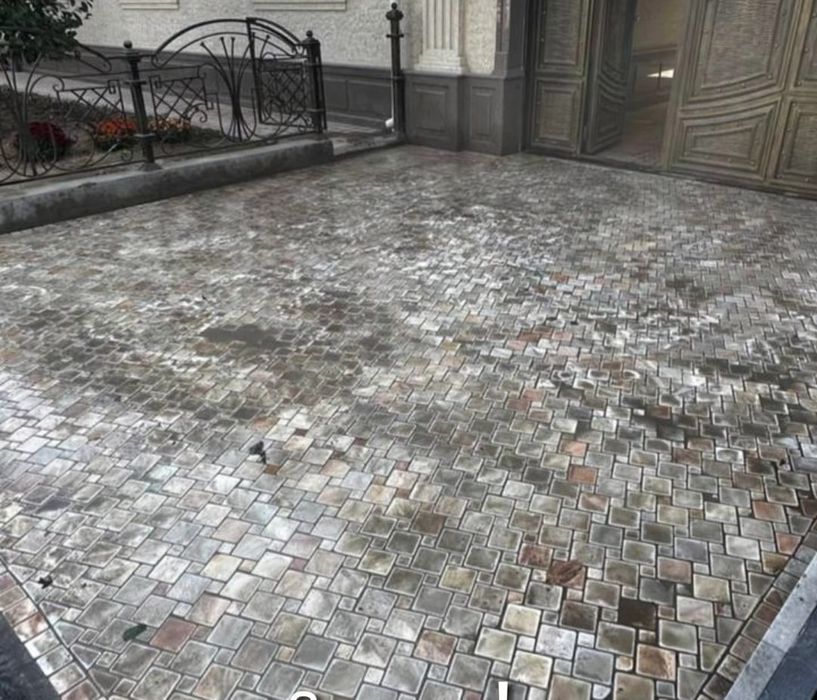 Чистка фасад пол гранит