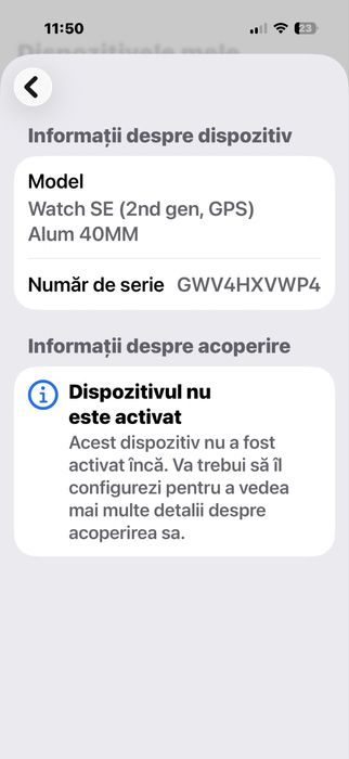 Apple watch-uri NOI, neactivate. Model: SE2/SE3, seria 10/11, ULTRA 3