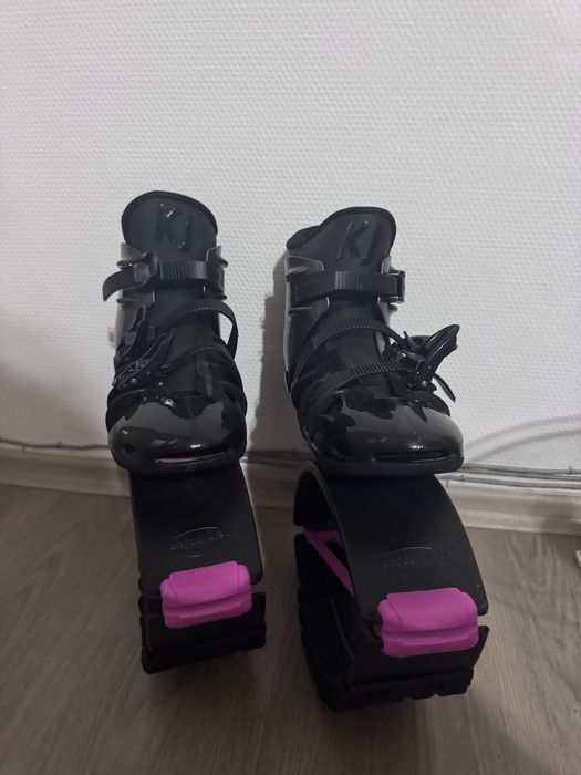 Kangoo Jumps обувки – черни с розови елементи