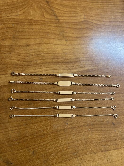 Златна дескта гривна (с гравиране)