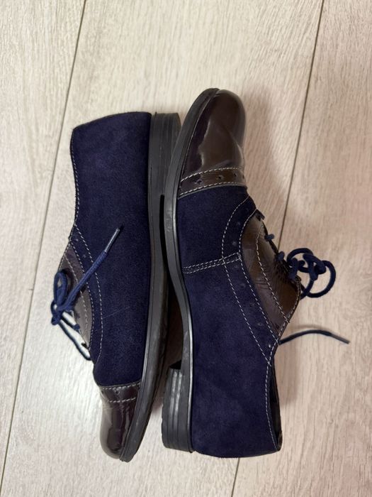 Pantofi damă piele bleumarin