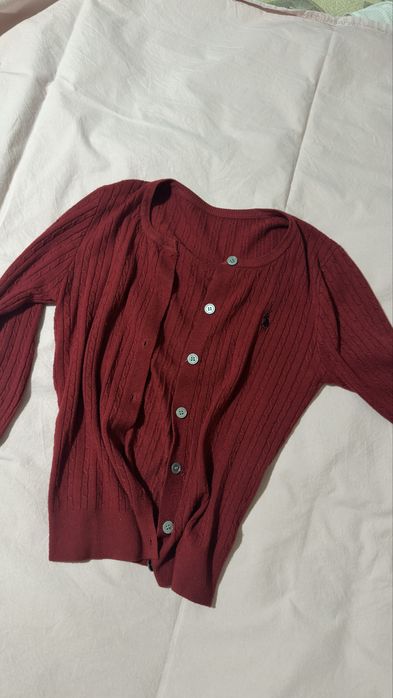 Кофта бордовая поло