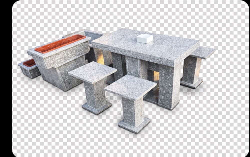 Set Mobilier Exterior Din Granit ,Ideal Gradina ,Terasa