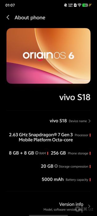 VIVO S18 5G 8+8/256