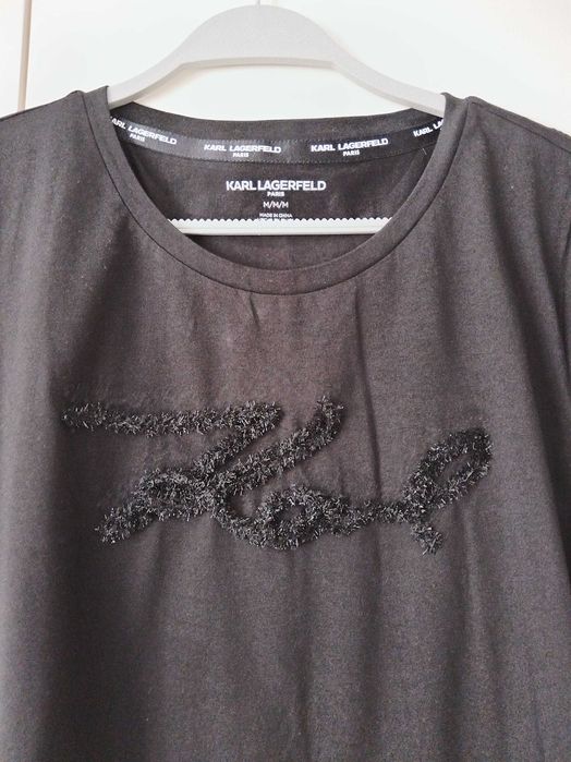 Karl Lagerfeld Маркова оригинална черна тениска нова