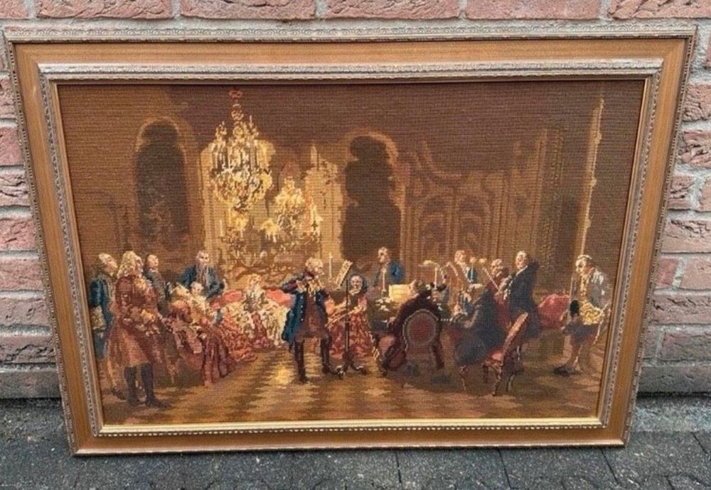 Goblen: Concert de flaut al lui Frederic cel Mare la Sanssouci
