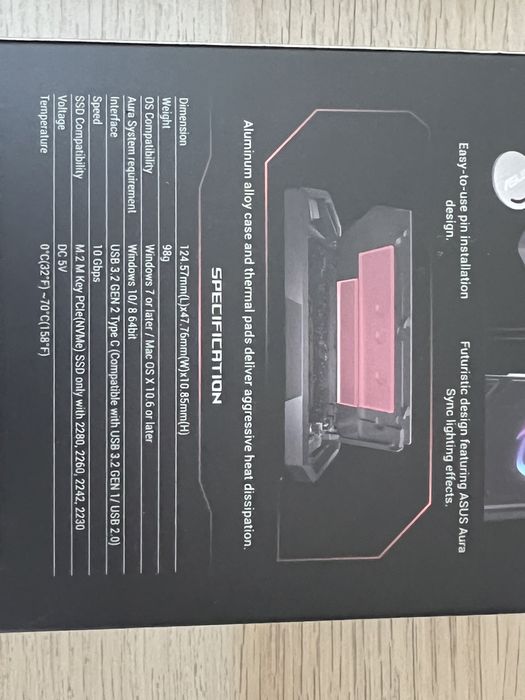 SSD Portabil 1TB Asus Gaming cu Sabrent Rocket
