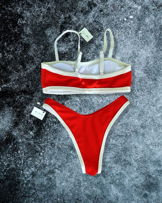 SALE шанел бански червен топ бикини комплект горница долница chanel