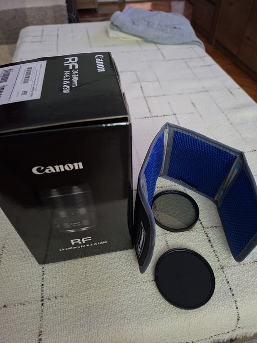 Pachet Canon RF 24-240mm f/4-6.3 IS USM (NOU, Garanție 2028) + Set 3 Filtre 72mm KnightX