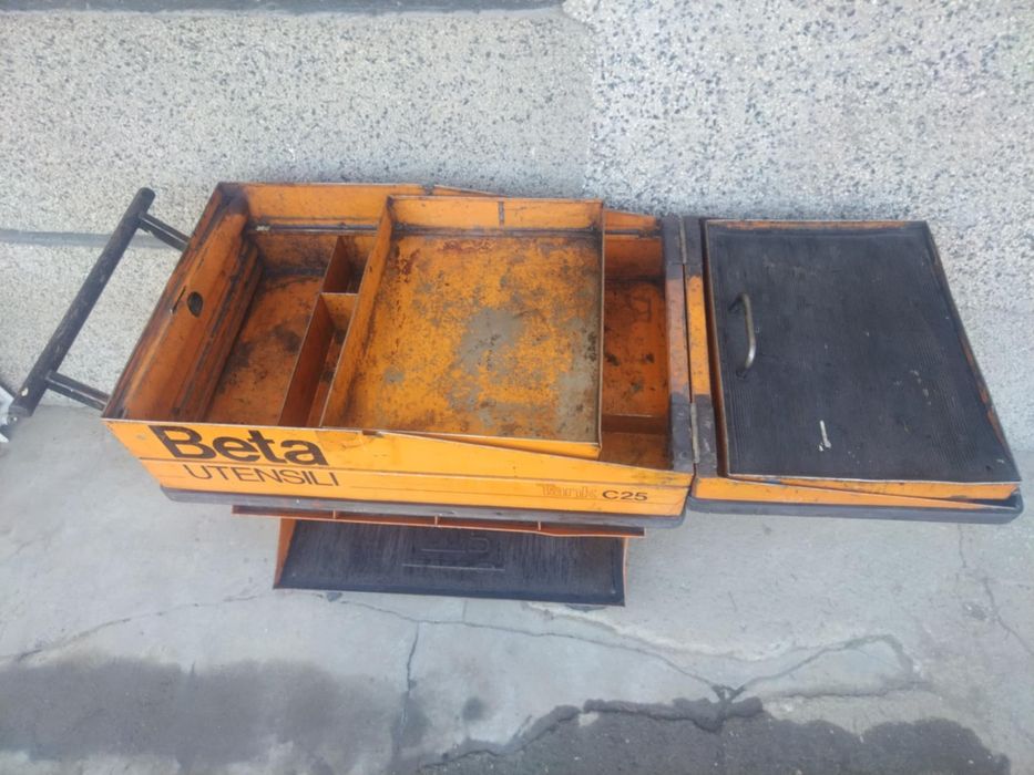 BETA TANK C25 метална оранжева сервизна количка за инструменти за гара