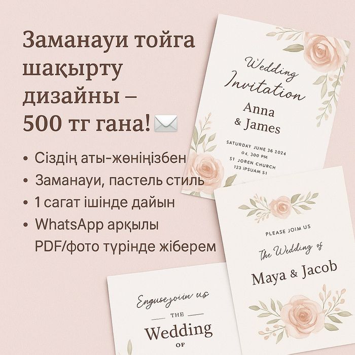 Тойға шақырту 500тг