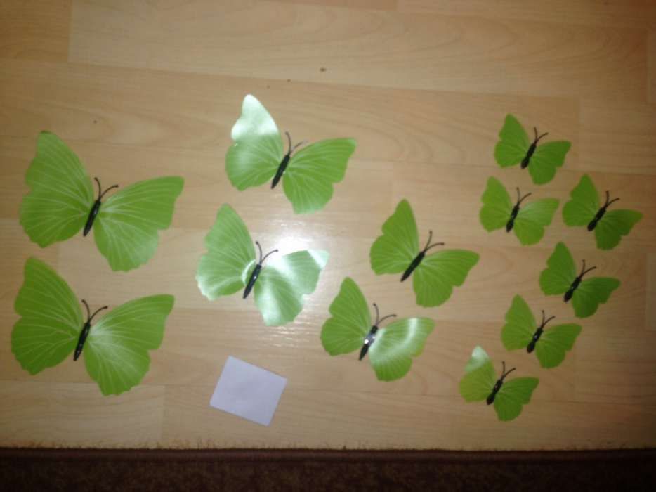 Fluturi decorativi 3D,verde-lime