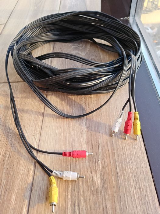Аудио-видео кабель 3RCA (Тюльпаны) длинный, 18м