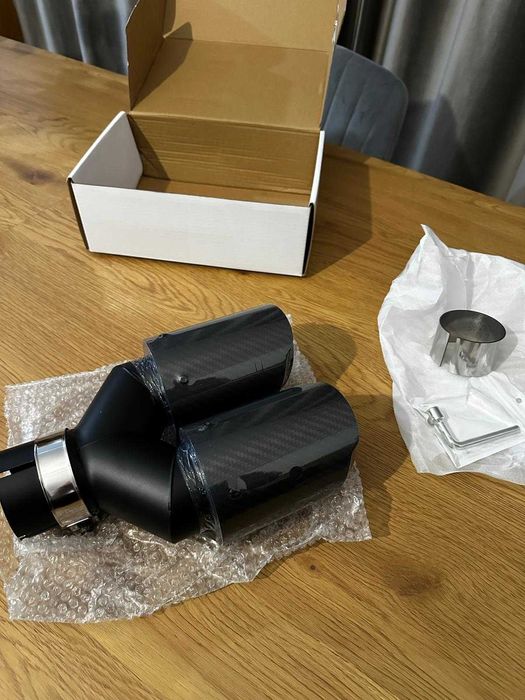 Evacuare / Muffler din Carbon si Inox 63mm Universal – Stil Sport- Nou