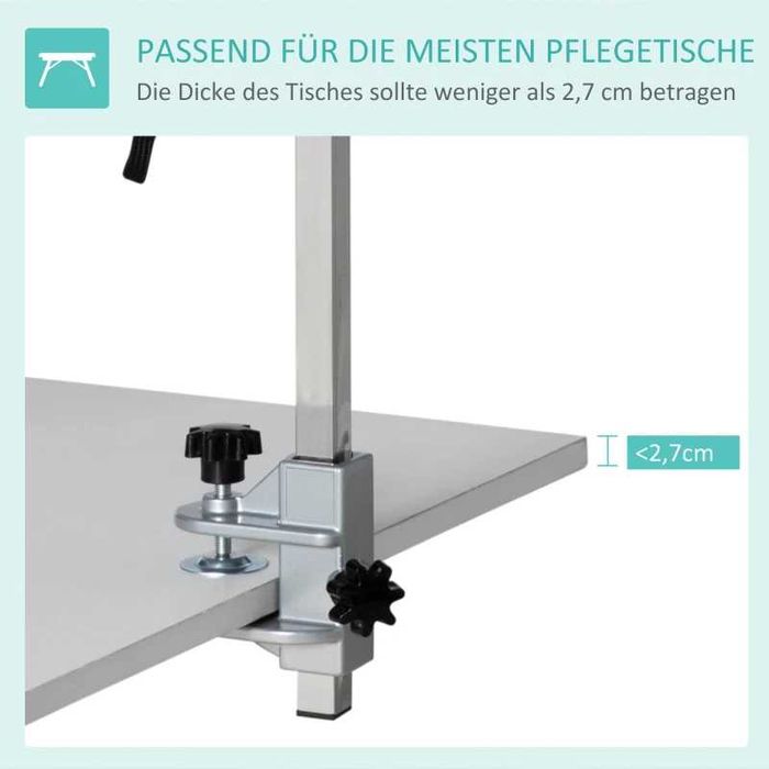 PawHut Сгъваема ръка за груминг на домашни любимци със скоба