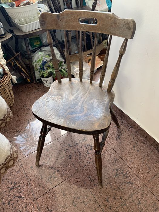 Комплект маса + 6 стола - масивна, дървена маса за хранене