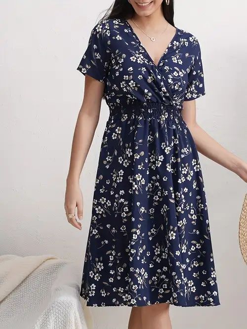 Rochie SHEIN Curve 1XL bleumarin 100% Polyester