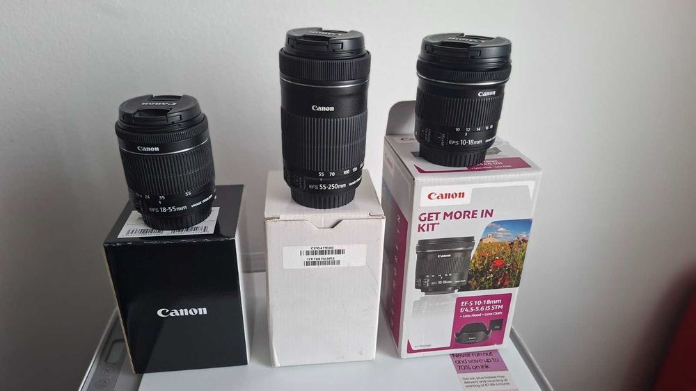 Продавам три обектива за Canon DSLR