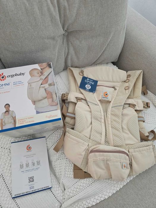 Marsupiu Ergonomic Ergobaby Omni Breeze, Bej