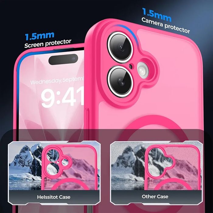 Магнитен калъф със стъклен протектор Anti-Spy за Iphone 17